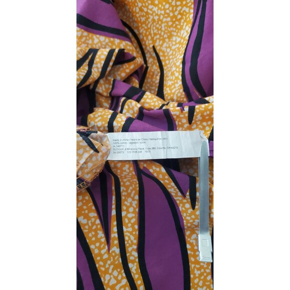 ELOQUII DRESS PURPLE/ORANGE LONG SLEEVE COTTON SIZE 22(3X) - Picture 8 of 9